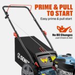 SENIX 21-Inch Gas Lawn Mower, 144cc 4-Cycle Engine with 3.4 HP - 3-in-1 Side Discharge Mulching & Bagging for 1/3 Acre Yards, 6-Position Height Adjustment & 1.7 Bushel Grass Catcher - Image 9