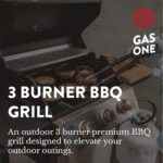 GasOne GP-1030S One 3 Burner Stainless Steel– Outdoor Cabinet Style with Wheels-High-Temperature Paint Coating Gas BBQ Grill – Elegant and Luxurious Design, Black - Image 3