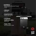 GasOne GP-1030S One 3 Burner Stainless Steel– Outdoor Cabinet Style with Wheels-High-Temperature Paint Coating Gas BBQ Grill – Elegant and Luxurious Design, Black - Image 4
