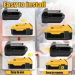 URUN for Dewalt to Milwaukee Adapter, Battery Adapter for DeWalt 20V&60V Lithium Battery Convert to for Milwaukee M18 18V lithium ion battery M18 Battery Use for Milwaukee M18 18V Cordless Power Tool - Image 5