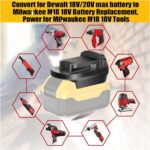 URUN for Dewalt to Milwaukee Adapter, Battery Adapter for DeWalt 20V&60V Lithium Battery Convert to for Milwaukee M18 18V lithium ion battery M18 Battery Use for Milwaukee M18 18V Cordless Power Tool - Image 7