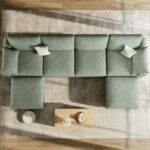 EASE MOOSE Oversized Modular Sectional Sofa, Waterproof & Scratch-Resistant Faux Leather Sofa with Deep Seat, Comfy U-Shaped Sofa with Storage Ottoman, Sectional Couches for Living Room, Green - Image 10