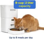 PetSafe Timed Cat and Small Dog Feeder with Portion Control FlexFeed Automatic Pet Feeder 8 Cups/2L White 4 lbs. - Image 3