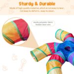 Depets Cat Tunnel for Indoor Cats, 5 Way Large Cat Play Tunnel & Tube with Play Ball, S-Shaped Folded Pet Tube with Interactive Peephole, Ideal for Indoor Exercise for Kittens Puppies Rabbits - Image 3