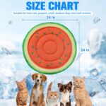 EXPAWLORER Dog Cooling Mat, Double-Sided Cooling Pad for Cats Dog Kitten,24" Thick & Durable Portable Pet Bed for Summer,Washable Cooling & Warm Blanket for Indoor,Outdoor,Watermelon (Red) - Image 3