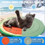 EXPAWLORER Dog Cooling Mat, Double-Sided Cooling Pad for Cats Dog Kitten,24" Thick & Durable Portable Pet Bed for Summer,Washable Cooling & Warm Blanket for Indoor,Outdoor,Watermelon (Red) - Image 4