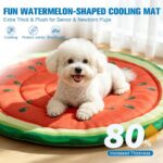 EXPAWLORER Dog Cooling Mat, Double-Sided Cooling Pad for Cats Dog Kitten,24" Thick & Durable Portable Pet Bed for Summer,Washable Cooling & Warm Blanket for Indoor,Outdoor,Watermelon (Red) - Image 5