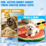 EXPAWLORER Dog Cooling Mat, Double-Sided Cooling Pad for Cats Dog Kitten,24" Thick & Durable Portable Pet Bed for Summer,Washable Cooling & Warm Blanket for Indoor,Outdoor,Watermelon (Red) - Image 10