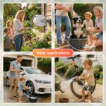 Ayleid Retractable Garden Hose Reel,1/2 in x 100 ft Wall Mounted Hose Reel, with 9- Function Sprayer Nozzle, Any Length Lock/Slow Return System/Wall Mounted/180°Swivel Bracket (Gray) - Image 7
