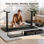 OffiGo U Shaped Electric Standing Desk with Drawers, 55 Inch Height Adjustable Desk with Keyboard Tray ＆ Ergonomic Monitor Stand, Sit Stand Table with Power Outlets for Home, Office, Black - Image 9