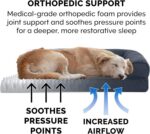 FurHaven Dreamer Sofa Orthopedic Dog Bed for Large Dogs with Orthopedic Egg Crate & Solid Orthopedic Foam Base for Joint Support, Removable Washable Cover, Jumbo XL, Quilted Sofa, Iron Gray - Image 6