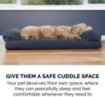 FurHaven Dreamer Sofa Orthopedic Dog Bed for Large Dogs with Orthopedic Egg Crate & Solid Orthopedic Foam Base for Joint Support, Removable Washable Cover, Jumbo XL, Quilted Sofa, Iron Gray - Image 11