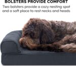 FurHaven Dreamer Sofa Orthopedic Dog Bed for Large Dogs with Orthopedic Egg Crate & Solid Orthopedic Foam Base for Joint Support, Removable Washable Cover, Jumbo XL, Quilted Sofa, Iron Gray - Image 12