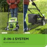 Greenworks 48V (24V x 2) 17" Brushless Mower+12" String Trimmer +320CFM Blower,(2) 4.0Ah Batteries and 2A Dual Port Charger - Image 7