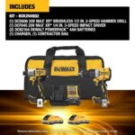 DEWALT 20V MAX XR Impact Driver and Hammer Drill Cordless Power Tool Combo Kit, Includes 2 x 4ah POWERPACK Batteries and a Charger (DCK250QQ2) - Image 3