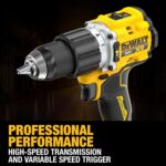 DEWALT 20V MAX XR Impact Driver and Hammer Drill Cordless Power Tool Combo Kit, Includes 2 x 4ah POWERPACK Batteries and a Charger (DCK250QQ2) - Image 8