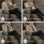 Signature Design by Ashley Tulen Modern Manual Pull Tab Reclining Sofa, Dark Gray - Image 10