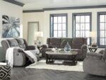 Signature Design by Ashley Tulen Modern Manual Pull Tab Reclining Sofa, Dark Gray - Image 12