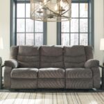 Signature Design by Ashley Tulen Modern Manual Pull Tab Reclining Sofa, Dark Gray - Image 13