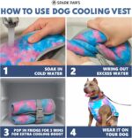 Spark Paws Dog Cooling Vest - SPF 50 UV Sun Protection - Summer Heat Relief Gear for Dogs, Lightweight, Evaporative Cooling - Dog Anxiety Relief Vest During Hot Days - Snowcone, Large - Image 4