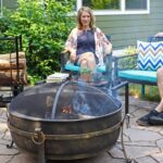 Sunnydaze 34-Inch Steel Large Fire Pit for Outside - Wood-Burning Fire Pit Bowl for Outdoors with Spark Screen, Log Poker, and Grate - Image 10