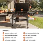 Blackstone 2310 Iron Forged 36” Omnivore Griddle with X-Braced Hood, Powder Coated Steel, Black - Image 3