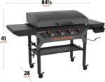Blackstone 2310 Iron Forged 36” Omnivore Griddle with X-Braced Hood, Powder Coated Steel, Black - Image 4