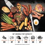 Blackstone 2310 Iron Forged 36” Omnivore Griddle with X-Braced Hood, Powder Coated Steel, Black - Image 7