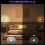 Philips Hue Essential Smart LED A19 Bulb, White and Color Ambiance, E26 Base, 8.8W, 2200K-6500K, 800 Lumens, Dimmable, Works with Alexa, Google, and Apple Home, 2-Pack - Image 5