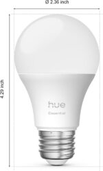 Philips Hue Essential Smart LED A19 Bulb, White and Color Ambiance, E26 Base, 8.8W, 2200K-6500K, 800 Lumens, Dimmable, Works with Alexa, Google, and Apple Home, 2-Pack - Image 10