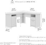 Bush Home Cabot 60W L Shaped Computer Desk with Storage in Ash Gray, 60-inch Corner Table with Drawers for Home Office Workspace - Image 4