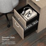 Bush Home Cabot 60W L Shaped Computer Desk with Storage in Ash Gray, 60-inch Corner Table with Drawers for Home Office Workspace - Image 6