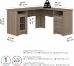 Bush Home Cabot 60W L Shaped Computer Desk with Storage in Ash Gray, 60-inch Corner Table with Drawers for Home Office Workspace - Image 10