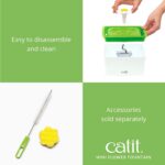 Catit 2.0 Mini Flower Drinking Fountain – Cat Water Fountain with Triple Filter and Ergonomic Drinking Options,Green - Image 6