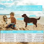 EMUST Shark Dog Life Jackets for Water Safety - Adjustable Ripstop Pet Life Vest with Rescue Handle for Swimming Pool, Beach, Boating (L, Pool Blue) - Image 6