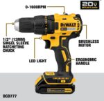 DEWALT 20V MAX 3-Tool Brushless Power Tool Set, Includes 1/2 Cordless Drill,1/4 Impact Driver, Oscillating Tool, 3 Batteries and a Charger, Extended Runtime, Lightweight (DCK360D3) - Image 4