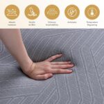 EGOHOME 12 Inch Queen Mattress, Copper Gel Cooling Memory Foam for Back Pain Relief, Therapeutic Bed in a Box, Foam Made in USA, CertiPUR-US Certified, 60x80x12 Black - Image 4