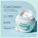 POND'S Cold Face Cream, Skin Care Facial Cleanser for All Skin Types, Deep Moisturizing Face Wash & Makeup Remover, 9.5 oz, 3 Pack - Image 3