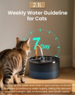 Cat Water Fountain, 71oz/2.1L Cat Fountain for Drinking with Copper Faucet, MISFANS-Designed Pump & Filter, Plastic Automatic Pet Water Fountain Bowl & Dispenser with 3-Pack Replaceable Filters - Image 6