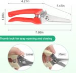 Premium garden shears, meperez pruning scissors gardening tools, pruners for flower, bushes, rose and fruit tree, use for florist, yard and orchard the plant clippers, sharp steel anvil snips - Image 4