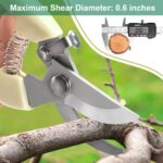 Premium garden shears, meperez pruning scissors gardening tools, pruners for flower, bushes, rose and fruit tree, use for florist, yard and orchard the plant clippers, sharp steel anvil snips - Image 5