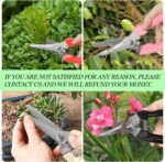 Premium garden shears, meperez pruning scissors gardening tools, pruners for flower, bushes, rose and fruit tree, use for florist, yard and orchard the plant clippers, sharp steel anvil snips - Image 8