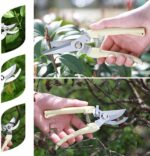 Premium garden shears, meperez pruning scissors gardening tools, pruners for flower, bushes, rose and fruit tree, use for florist, yard and orchard the plant clippers, sharp steel anvil snips - Image 9