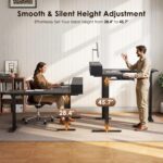 OffiGo 59 Inch L Shaped Electric Standing Desk with Drawers, Height Adjustable Corner Computer Desk with Keyboard Tray & Monitor Stand, Stand Up Table for Home Office Workstation, Black - Image 5
