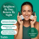 TruSkin Face Serum Duo - Vitamin C Serum & Retinol Serum for Face - AM & PM Anti Aging Skincare Routine - Brightening & Smoothing Facial Serums, 1 fl oz Each - Image 4