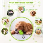 PIFFZEDO Dog Toys for Aggressive Chewers,Interactive Natural Rubber Chew & Squeaky Toy for Large Medium Breed,Dog Toothbrush,Tough & Durable (Green,Large) - Image 4