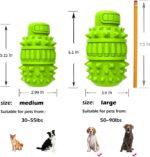 PIFFZEDO Dog Toys for Aggressive Chewers,Interactive Natural Rubber Chew & Squeaky Toy for Large Medium Breed,Dog Toothbrush,Tough & Durable (Green,Large) - Image 7