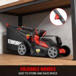 EWORK 40V Electric Lawn Mower Cordless, 14" Electric Push Mower with Grass Catchers, 2x4.0Ah Batteries & Charger, 6-Height Adjustment, 21Lbs Lightweight Battery Powered Lawnmower for Small Yard - Image 8