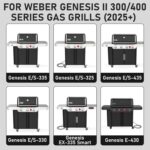Utheer Ceramic Nonstick Reversible Grill Griddle for Weber Genesis 300 & 400 Series (2025+ Models), 16.14” × 16.14” Dual-Sided Cooking Plate | Flat Griddle & Grill Side, Thick Nonstick BBQ Griddle Pan - Image 3