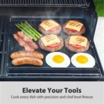 Utheer Ceramic Nonstick Reversible Grill Griddle for Weber Genesis 300 & 400 Series (2025+ Models), 16.14” × 16.14” Dual-Sided Cooking Plate | Flat Griddle & Grill Side, Thick Nonstick BBQ Griddle Pan - Image 7